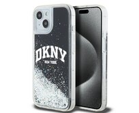 Originální kryt DKNY Liquid Glitter Big Logo DKHCP14SLBNAEK for Apple iPhone 13/14/15 , barva černá