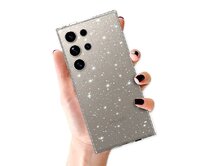 Kryt Glitter pro Samsung Galaxy S24 Ultra , barva stříbrná