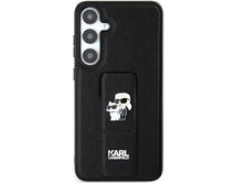 Originální kryt KARL LAGERFELD hardcase Gripstand Saffiano Karl&Choupette Pins KLHCS24LGSAKCPK pro Samsung Galaxy S24 Ultra , barva černá