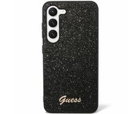 Originální kryt GUESS - hardcase Glitter Script GUHCS24LHGGSHK pro Samsung Galaxy S24 Ultra , barva černá