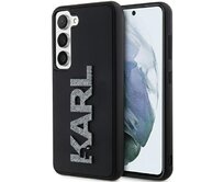 Originální kryt KARL LAGERFELD  hardcase 3D Rubber Glitter Logo KLHCS24S3DMBKCK pro Samsung Galaxy S24 , barva černá