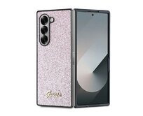 Originální kryt GUESS 4G Glitter Script GUHCZFD6HGGSHP pro Samsung Galaxy Z Fold 6 , barva růžová