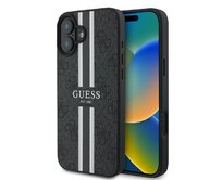 Originální kryt GUESS hardcase 4G Printed Stripes MagSafe GUHMP16MP4RPSK for Apple iPhone 16 Plus , barva černá