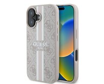 Originální kryt GUESS hardcase 4G Printed Stripes MagSafe GUHMP16MP4RPSP for Apple iPhone 16 Plus , barva růžová