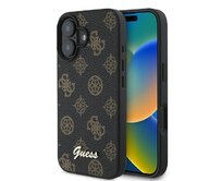 Originální kryt GUESS hardcase PU Peony Script MagSafe GUHMP16MPGPYSK for Apple iPhone 16 Plus , barva černá