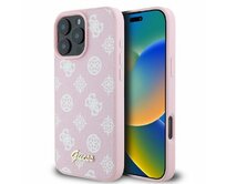 Originální kryt GUESS hardcase Peony Script MagSafe GUHMP16XPGPYSP for Apple iPhone 16 Pro , barva růžová