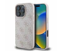 Originální kryt GUESS hardcase 4G Classic GUHCP16LG4GFPI for Apple iPhone 16 Pro , barva růžová