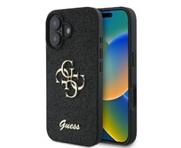 Originální kryt GUESS hardcase  Glitter Big 4G GUHCP16MHG4SGK for Apple iPhone 16 Plus , barva černá