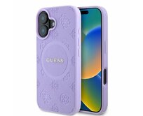 Originální kryt GUESS hardcase Saffiano Peony Classic Logo MagSafe GUHMP16SPSAPSMEU for Apple iPhone 16 , barva fialová