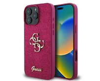 Originální kryt GUESS hardcase  Glitter Big 4G GUHCP16XHG4SGU for Apple iPhone 16 pro Max light , barva fialová