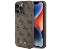 Originální kryt GUESS Hardcase 4G Metal Gold Logo GUHCP15XG4GFBR for Apple iPhone 15 Pro Max Brown