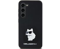 Originální kryt KARL LAGERFELD hardcase Silicone Choupette Metal Pin KLHCSA55SMHCNPK pro Samsung Galaxy A55 , barva černá