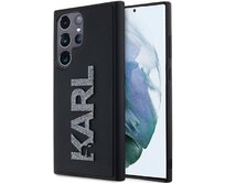 Originální kryt KARL LAGERFELD  hardcase 3D Rubber Glitter Logo KLHCS24S3DMBKCK pro Samsung Galaxy S24 Ultra , barva černá