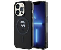 Originální kryt KARL LAGERFELD hardcase IML Ikonik Magsafe KLHMP15XHFCKNOK for Apple iPhone 15 Pro Max , barva černá