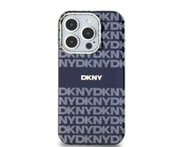 Originální kryt DKNY IML Mono & Stripe MagSafe DKHMP15SHRHSEB for Apple iPhone 15/14/13 , barva modrá