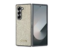 Originální kryt GUESS 4G Glitter Script GUHCZFD6HGGSHD pro Samsung Galaxy Z Fold 6 , barva zlatá