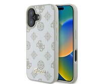 Originální kryt GUESS hardcase Peony Script MagSafe GUHMP16SPGPYSH for Apple iPhone 16 , barva bílá