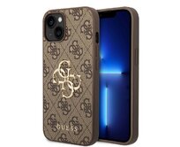 Originální kryt GUESS 4G Big Metal Logo GUHCP15S4GMGBR for Apple iPhone 15 , barva hnědá