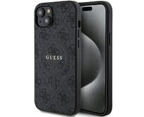 Originální kryt GUESS hardcase 4G Collection Leather Metal Logo MagSafe GUHMP15SG4GFRK for Apple iPhone 15/14/13 , barva černá