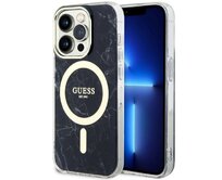 Kryt Guess GUHMP14XPCUMAK Apple iPhone 14 Pro Max black hardcase Marble MagSafe