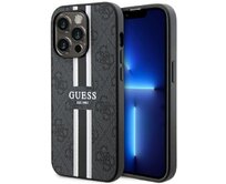 Kryt Guess GUHMP14LP4RPSK Apple iPhone 14 Pro black hardcase 4G Printed Stripes MagSafe