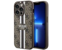 Kryt Guess GUHMP14LP4RPSW Apple iPhone 14 Pro brown hardcase 4G Printed Stripes MagSafe