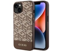 Kryt Guess GUHMP14MHGCFSEW Apple iPhone 14 Plus / 15 Plus brown hard case GCube Stripes MagSafe