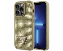 Kryt Guess GUHCP14LHDGTPD Apple iPhone 14 Pro gold hardcase Rhinestone Triangle