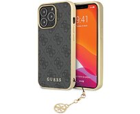 Kryt Guess GUHCP14LGF4GGR Apple iPhone 14 Pro gray hardcase 4G Charms Collection