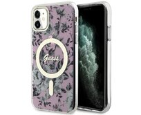 Kryt Guess GUHMN61HCFWSP Apple iPhone 11/XR pink hardcase Flower MagSafe