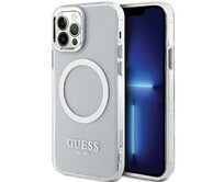 Kryt Guess GUHMP12MHTRMS Apple iPhone 12/12 Pro silver hard case Metal Outline Magsafe