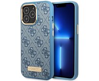 Kryt Guess GUHMP14LU4GPRB Apple iPhone 14 Pro blue hard case 4G Logo Plate MagSafe