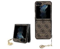 Kryt Guess GUHCZF5GF4GBR Samsung Galaxy Z Flip 5 hardcase 4G Charms Collection brown