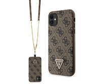 Kryt Guess GUHCN61P4TDSCPW Apple iPhone 11/XR hardcase Crossbody 4G Metal Logo brown