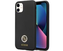 Kryt Guess GUHCN614DGPK Apple iPhone 11/XR hardcase Silicone Logo Strass 4G black