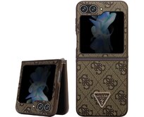 Kryt Guess GUHCZF5P4TDPW Samsung Galaxy Z Flip 5 hardcase Leather 4G Triangle Strass brown