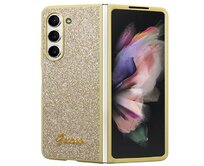 Kryt Guess GUHCZFD5HGGSHD Samsung Galaxy Z Fold 5 hardcase Glitter Script gold