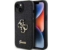 Kryt Guess GUHCP15SHG4SGK Apple iPhone 15 hardcase Glitter Script Big 4G black