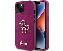 Kryt Guess GUHCP15SHG4SGU Apple iPhone 15 hardcase Glitter Script Big 4G purple