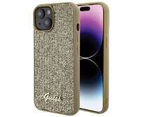 Kryt Guess GUHCP15SPMSDGSD Apple iPhone 15 hardcase Disco Metal Script gold