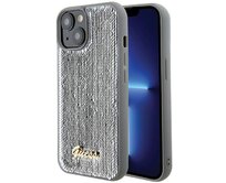 Kryt Guess GUHCP15SPSFDGSS Apple iPhone 15 hardcase Sequin Script Metal silver