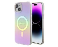 Kryt Guess GUHMP15SHITSP Apple iPhone 15 hardcase IML Iridescent MagSafe pink