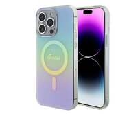 Kryt Guess GUHMP15XHITSQ Apple iPhone 15 Pro Max hardcase IML Iridescent MagSafe turquoise