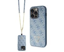 Kryt Guess GUHCP14LP4TDSCPB Apple iPhone 14 Pro hardcase Crossbody 4G Metal Logo blue