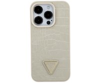 Kryt Guess GUHCP15SPCRTHCD Apple iPhone 15 hardcase Croco Triangle Metal Logo gold