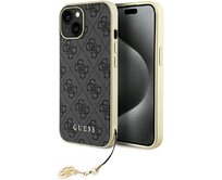 Kryt Guess GUHCP15SGF4GGR Apple iPhone 15 hardcase 4G Charms Collection grey