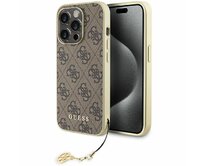 Kryt Guess GUHCP15LGF4GBR Apple iPhone 15 Pro hardcase 4G Charms Collection brown