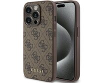 Kryt Guess GUHCP15LG4GFBR Apple iPhone 15 Pro hard case 4G Metal Gold Logo brown