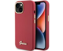 Kryt Guess GUHCP15SSMBSLM iPhone 15 magenta hardcase Silicone Script Metal Logo & Frame