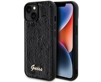 Kryt Guess GUHCP14SPSFDGSK Apple iPhone 15 / 14 hardcase Sequin Script Metal black